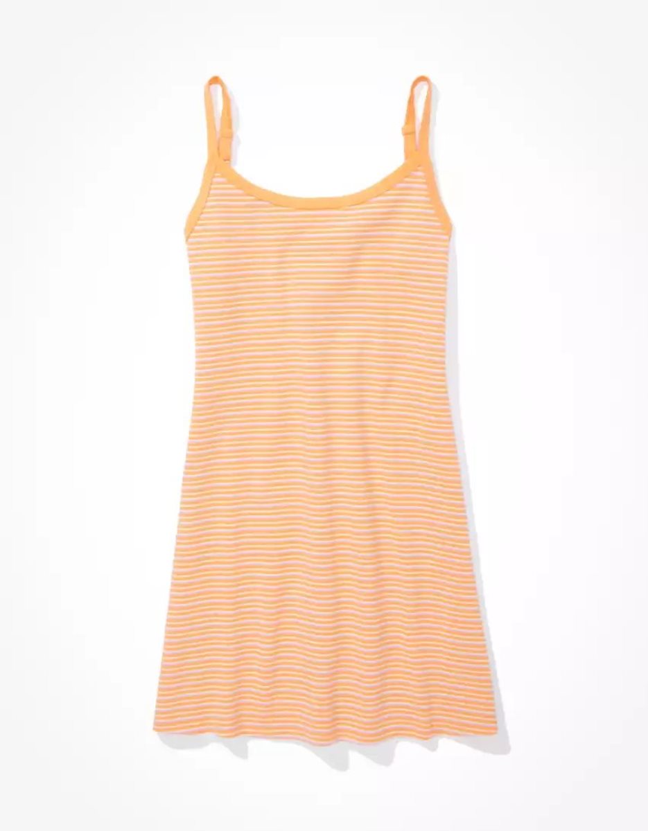 Mini Robe American Eagle AE Rayé Knit Cami Orange Femme | BPE-69538023